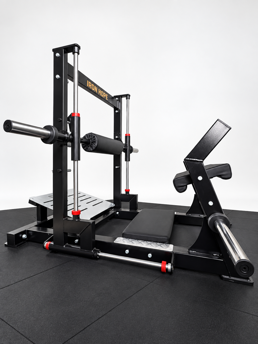 Hip Thrust Guiado Iron Hope - Apoio acolchoado